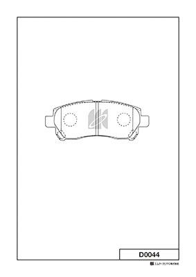 D0044 MK Kashiyama Комплект тормозных колодок, дисковый тормоз