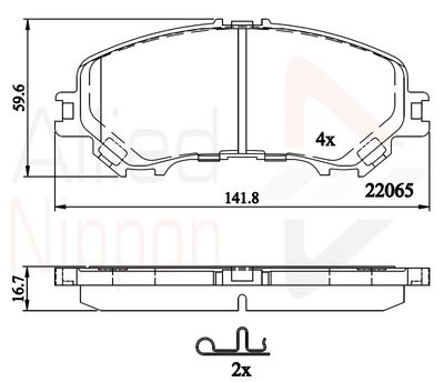 ADB32304 COMLINE Комплект тормозных колодок, дисковый тормоз