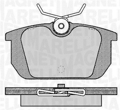 363916060783 MAGNETI MARELLI Комплект тормозных колодок, дисковый тормоз