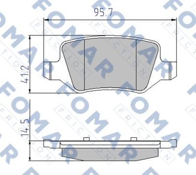 FO909281 FOMAR Friction Комплект тормозных колодок, дисковый тормоз