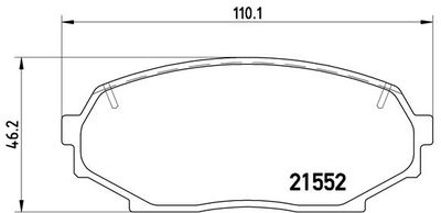 P49017 BREMBO Комплект тормозных колодок, дисковый тормоз