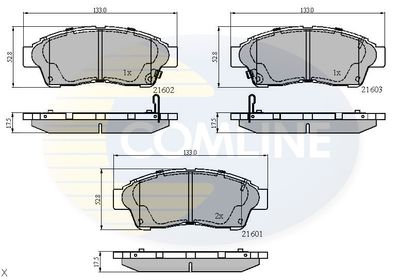 CBP3260 COMLINE Комплект тормозных колодок, дисковый тормоз