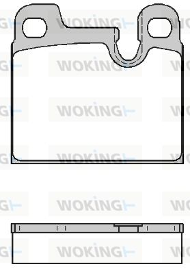 P115300 WOKING Комплект тормозных колодок, дисковый тормоз