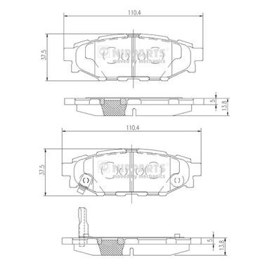 N3617004 NIPPARTS Комплект тормозных колодок, дисковый тормоз