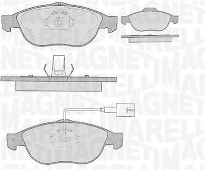 363916060108 MAGNETI MARELLI Комплект тормозных колодок, дисковый тормоз