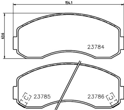 8DB355027941 HELLA Комплект тормозных колодок, дисковый тормоз