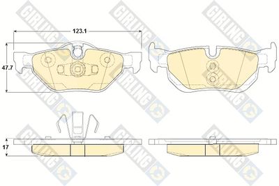 6120502 GIRLING Комплект тормозных колодок, дисковый тормоз