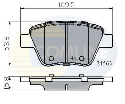 CBP02022 COMLINE Комплект тормозных колодок, дисковый тормоз