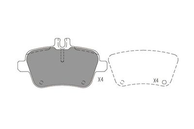 KBP6619 KAVO PARTS Комплект тормозных колодок, дисковый тормоз