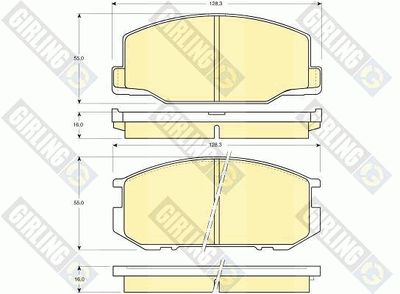 6102169 GIRLING Комплект тормозных колодок, дисковый тормоз