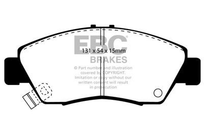 DP2890 EBC Brakes Комплект тормозных колодок, дисковый тормоз