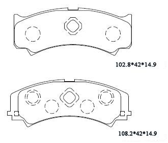 KD3712 ASIMCO Комплект тормозных колодок, дисковый тормоз