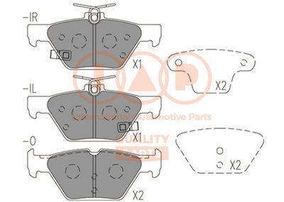 70415036 IAP QUALITY PARTS Комплект тормозных колодок, дисковый тормоз