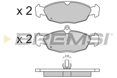 BP3156 BREMSI Комплект тормозных колодок, дисковый тормоз