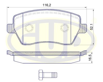 GBP880106 G.U.D. Комплект тормозных колодок, дисковый тормоз