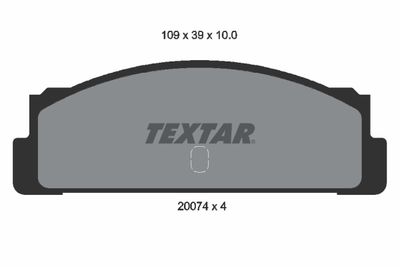 2007404 TEXTAR Комплект тормозных колодок, дисковый тормоз