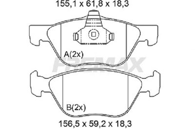 FBP2290 FREMAX Комплект тормозных колодок, дисковый тормоз