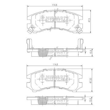 J3601035 NIPPARTS Комплект тормозных колодок, дисковый тормоз