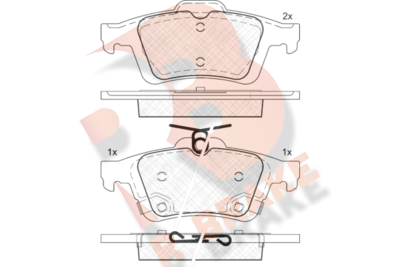 RB2106 R BRAKE Комплект тормозных колодок, дисковый тормоз