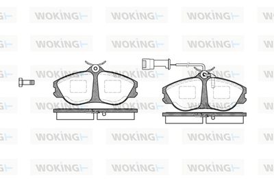 P376302 WOKING Комплект тормозных колодок, дисковый тормоз