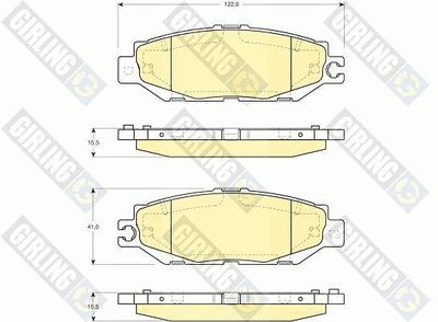 6112409 GIRLING Комплект тормозных колодок, дисковый тормоз