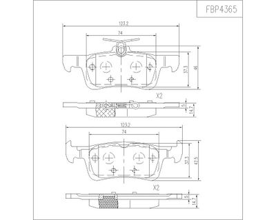 FBP4365 FI.BA Комплект тормозных колодок, дисковый тормоз