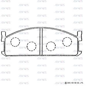 SN230 ADVICS Комплект тормозных колодок, дисковый тормоз