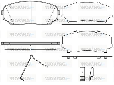 P1367302 WOKING Комплект тормозных колодок, дисковый тормоз