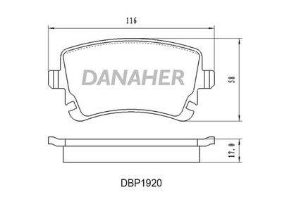 DBP1920 DANAHER Комплект тормозных колодок, дисковый тормоз