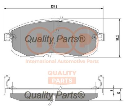 70413210 IAP QUALITY PARTS Комплект тормозных колодок, дисковый тормоз