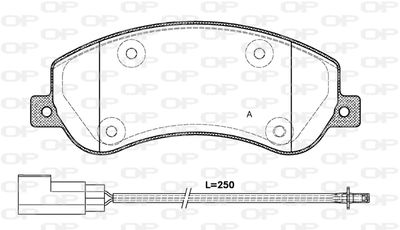 BPA125011 OPEN PARTS Комплект тормозных колодок, дисковый тормоз