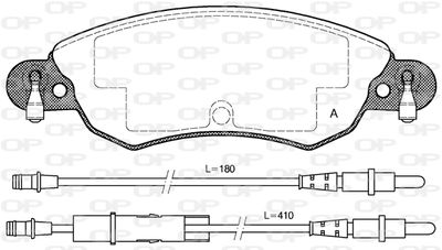 BPA082904 OPEN PARTS Комплект тормозных колодок, дисковый тормоз