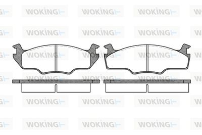 P021310 WOKING Комплект тормозных колодок, дисковый тормоз