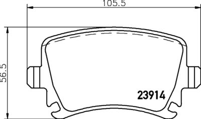 8DB355030861 HELLA PAGID Комплект тормозных колодок, дисковый тормоз