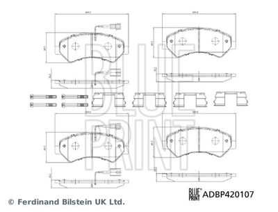 ADBP420107 BLUE PRINT Комплект тормозных колодок, дисковый тормоз