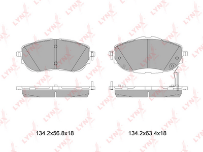 BD7605 LYNXauto Комплект тормозных колодок, дисковый тормоз