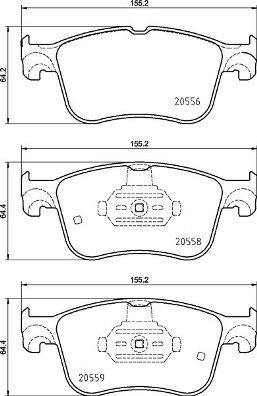 P24234 BREMBO Комплект тормозных колодок, дисковый тормоз