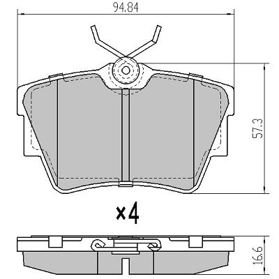 FBP1152 FREMAX Комплект тормозных колодок, дисковый тормоз