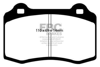 DP41140R EBC Brakes Комплект тормозных колодок, дисковый тормоз