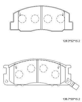 KD2693 ASIMCO Комплект тормозных колодок, дисковый тормоз