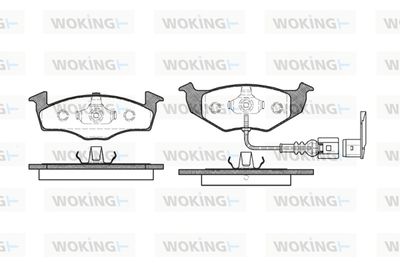 P709311 WOKING Комплект тормозных колодок, дисковый тормоз