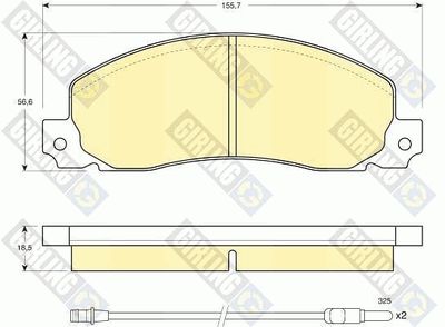 6103443 GIRLING Комплект тормозных колодок, дисковый тормоз