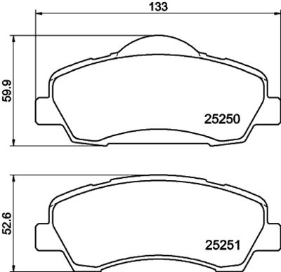 PCP1364 DON Комплект тормозных колодок, дисковый тормоз