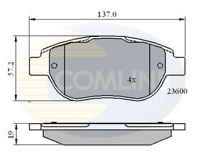 CBP01748 COMLINE Комплект тормозных колодок, дисковый тормоз