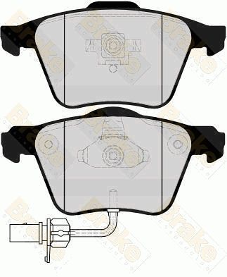 PA1620 Brake ENGINEERING Комплект тормозных колодок, дисковый тормоз