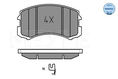 0252429116 MEYLE Комплект тормозных колодок, дисковый тормоз