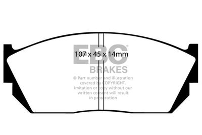 DP432 EBC Brakes Комплект тормозных колодок, дисковый тормоз