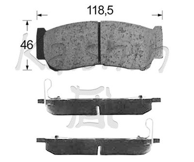 FK11201 KAISHIN Комплект тормозных колодок, дисковый тормоз