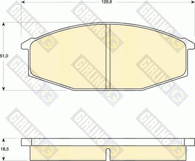 6101909 GIRLING Комплект тормозных колодок, дисковый тормоз