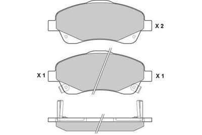 121094 E.T.F. Комплект тормозных колодок, дисковый тормоз